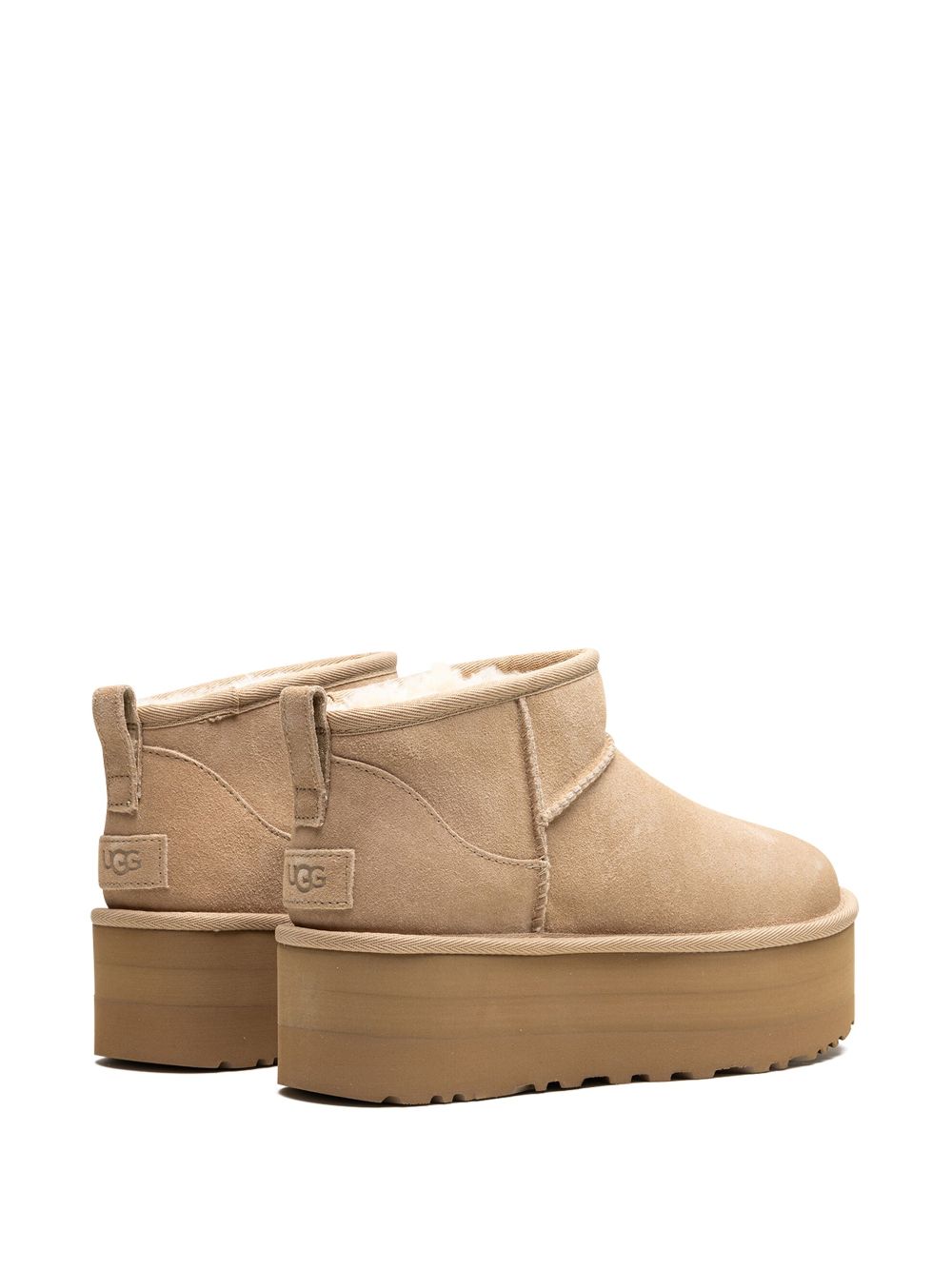 UGG AUSTRALIA – Bottines Platform en suède beige