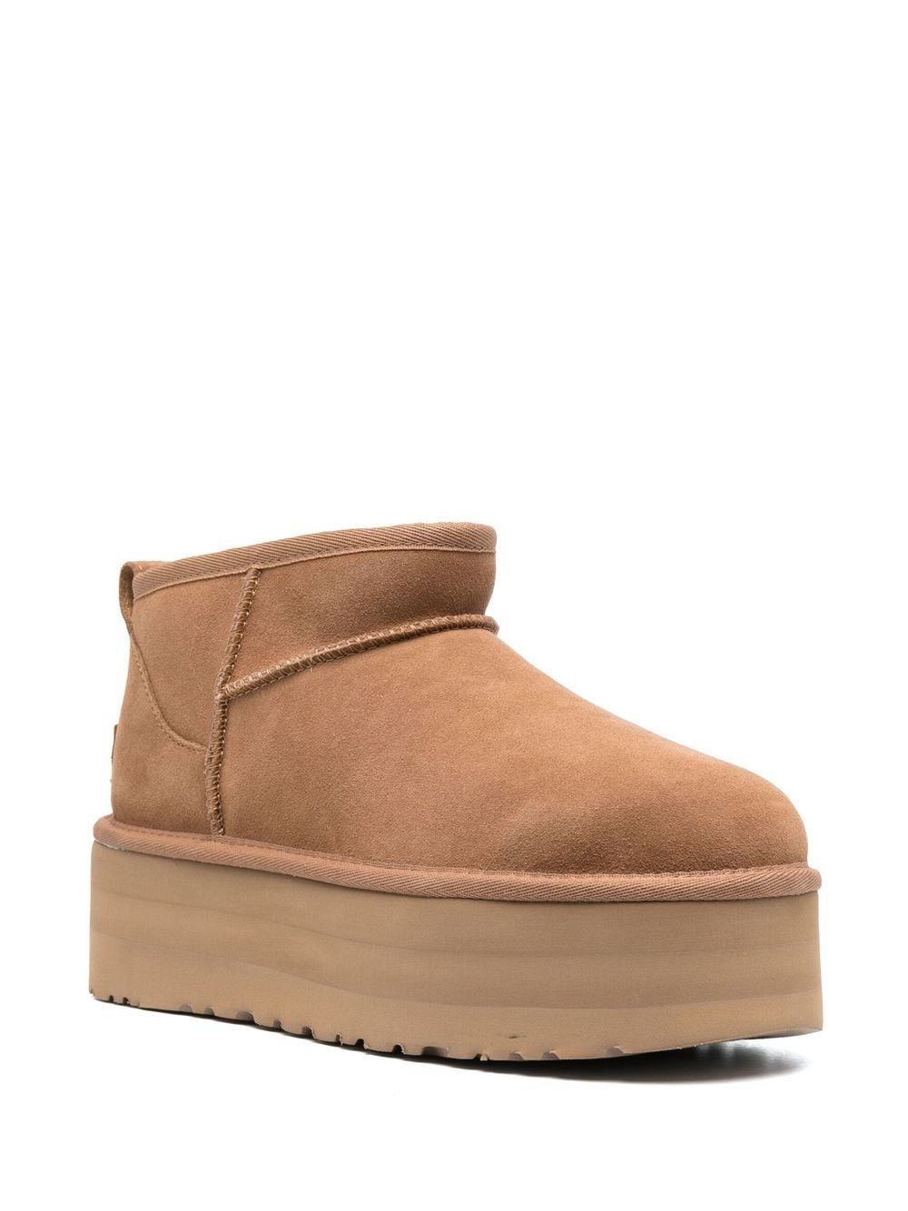 UGG AUSTRALIA – Bottines Platform en suède marron