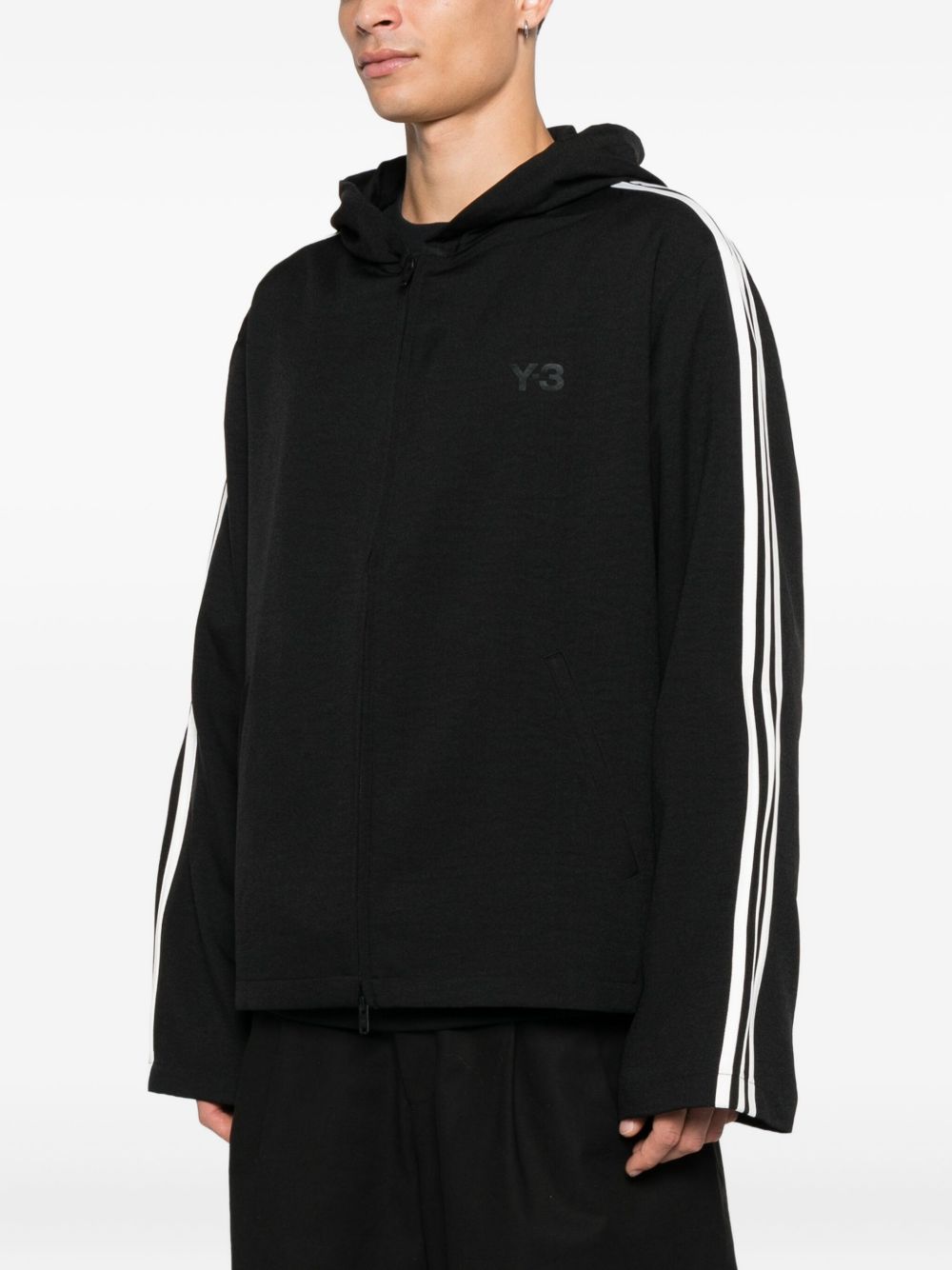 Y-3 – Hoodie 3 Stripes noir