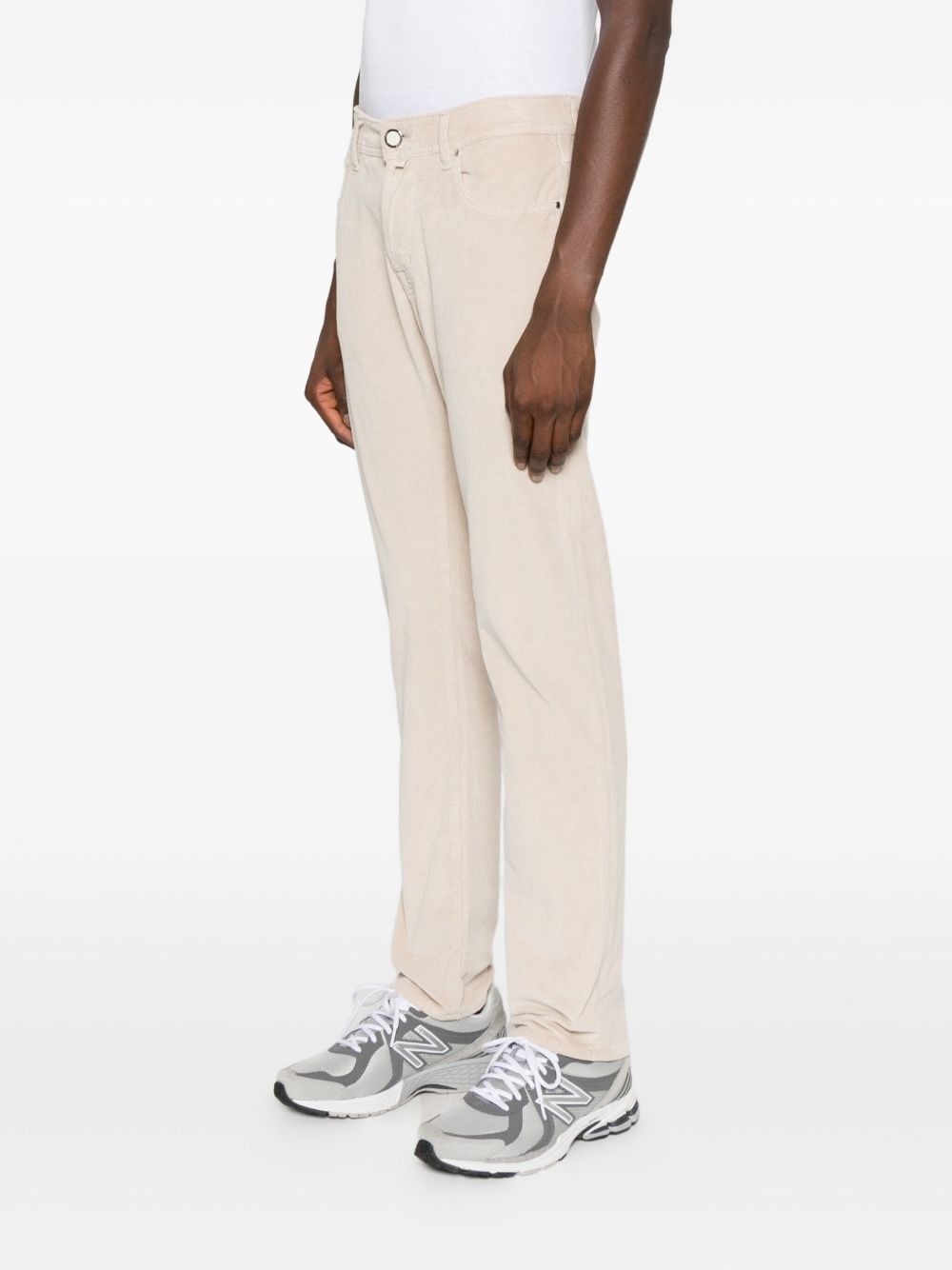 JACOB COHEN – Pantalon velours côtelé écru