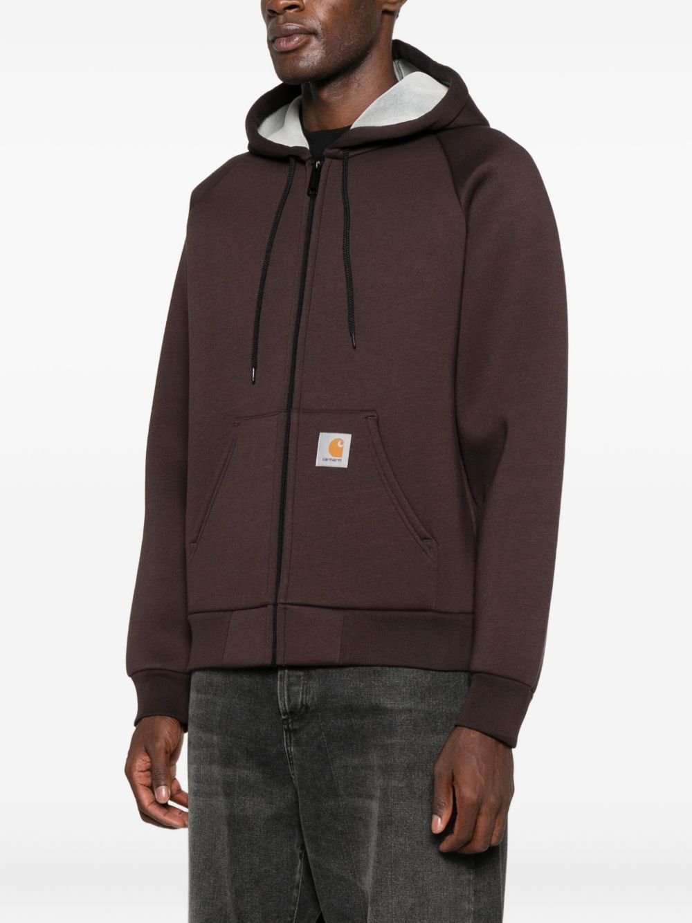 CARHARTT WIP – Sweat à capuche zippé Main marron