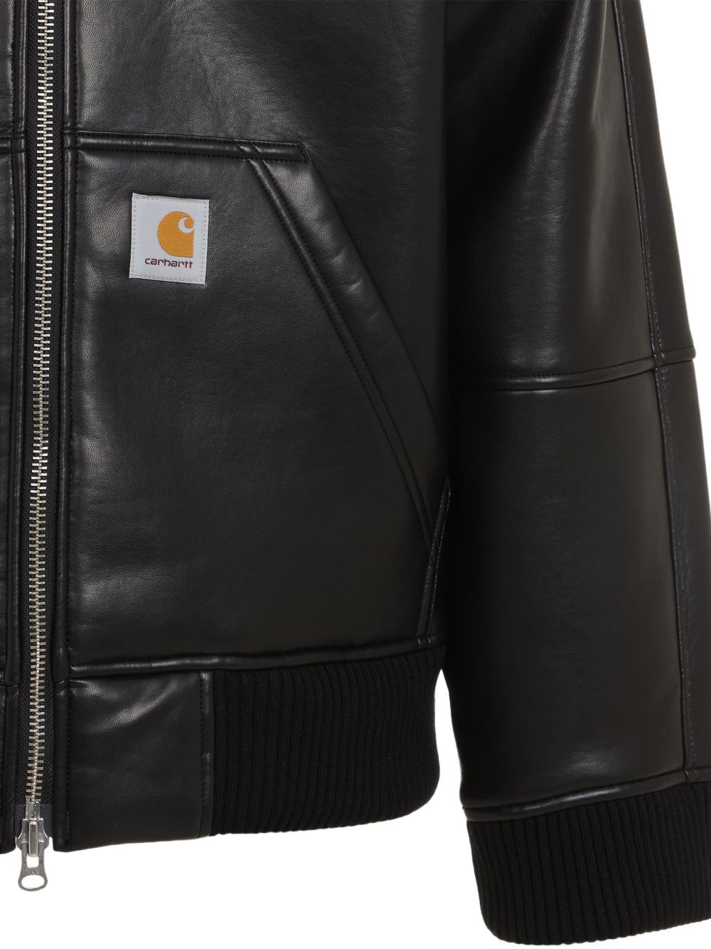 CARHARTT WIP PRE – Veste noire col shearling