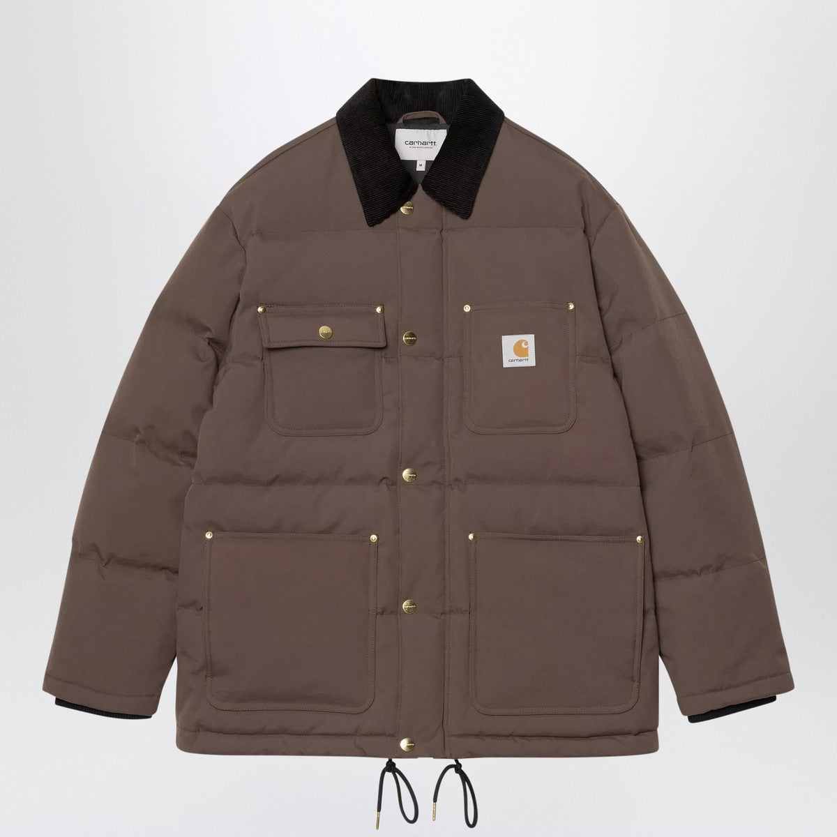 CARHARTT WIP – Veste matelassée marron col velours