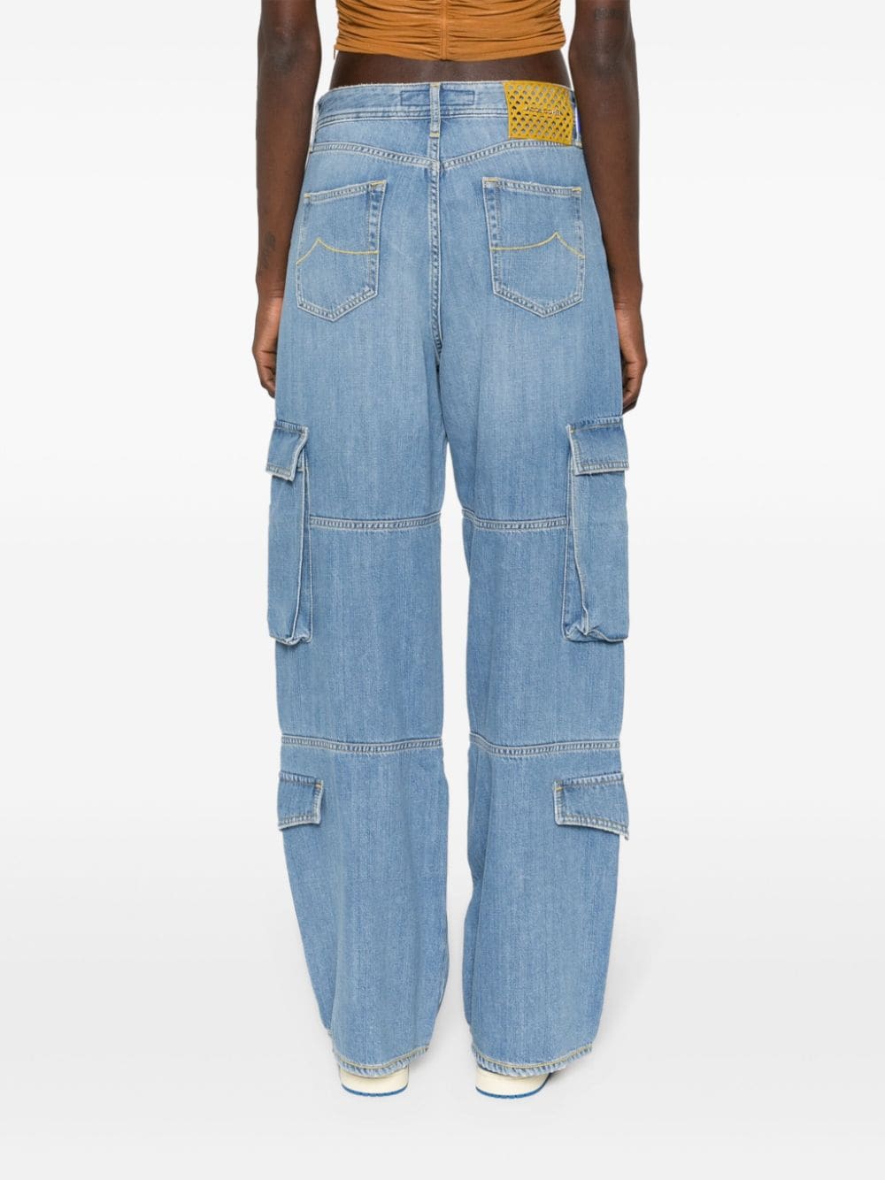 JACOB COHEN – Jean cargo Riri Relaxed Fit denim bleu moyen
