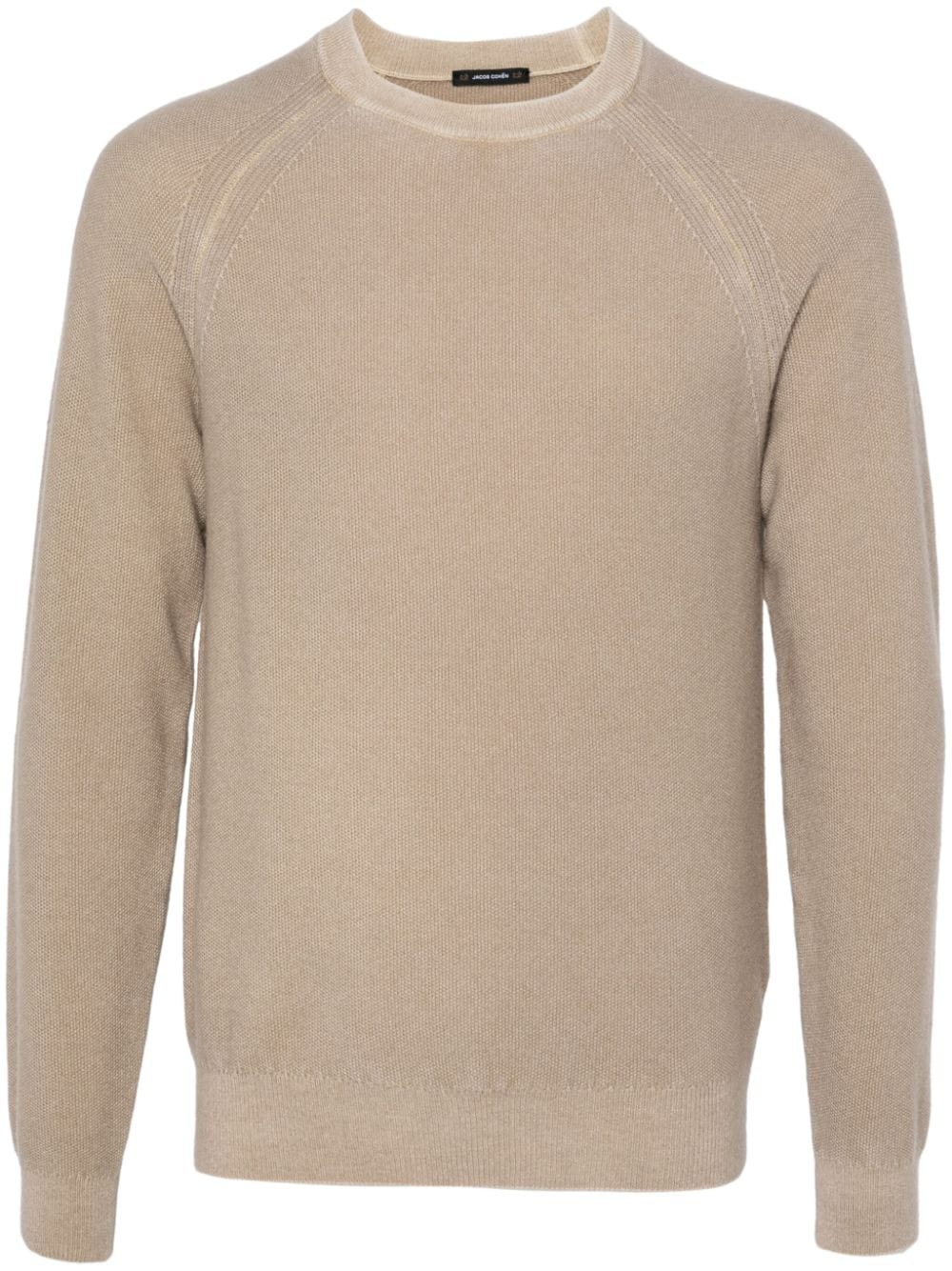 JACOB COHEN – Pull col rond cachemire taupe