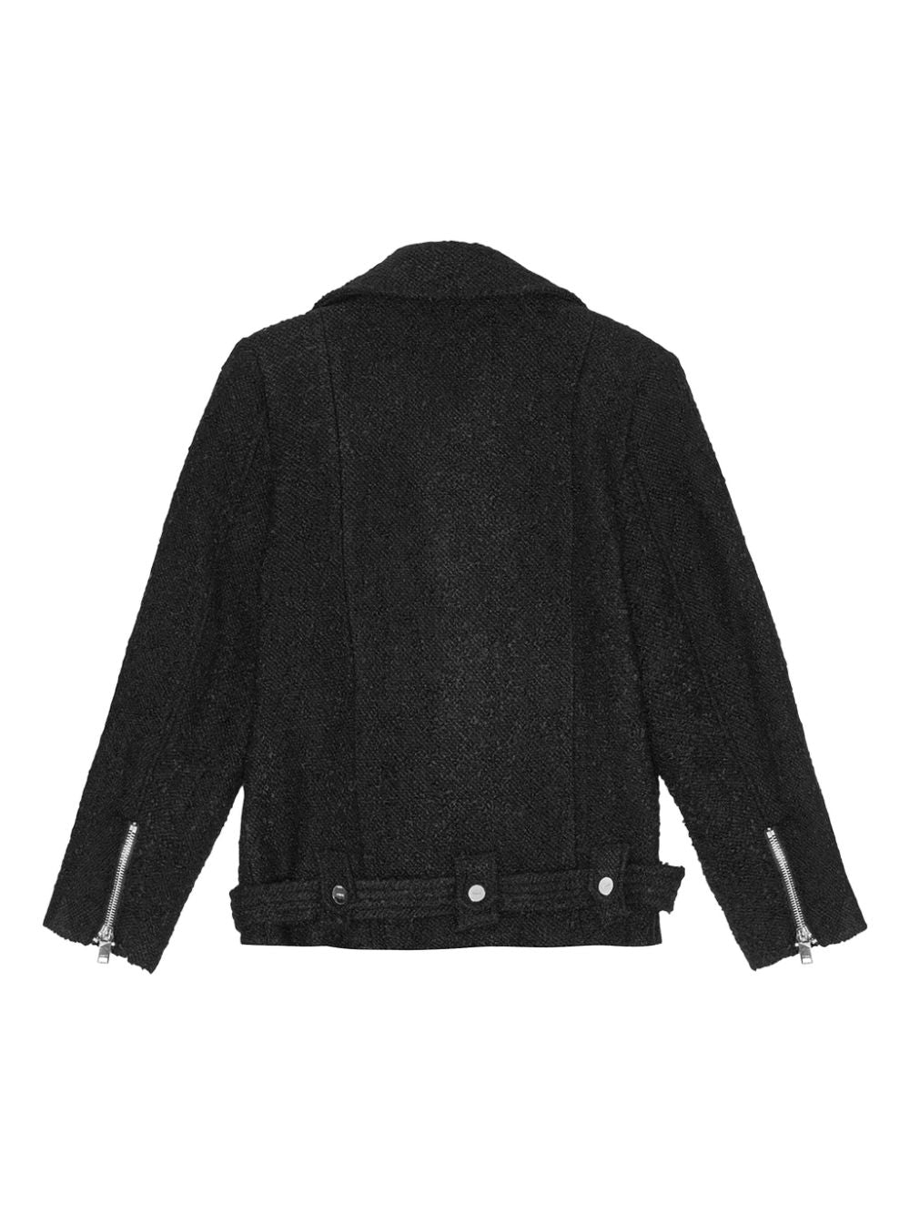 GANNI – Textured Bouclé Wool Biker Jacket