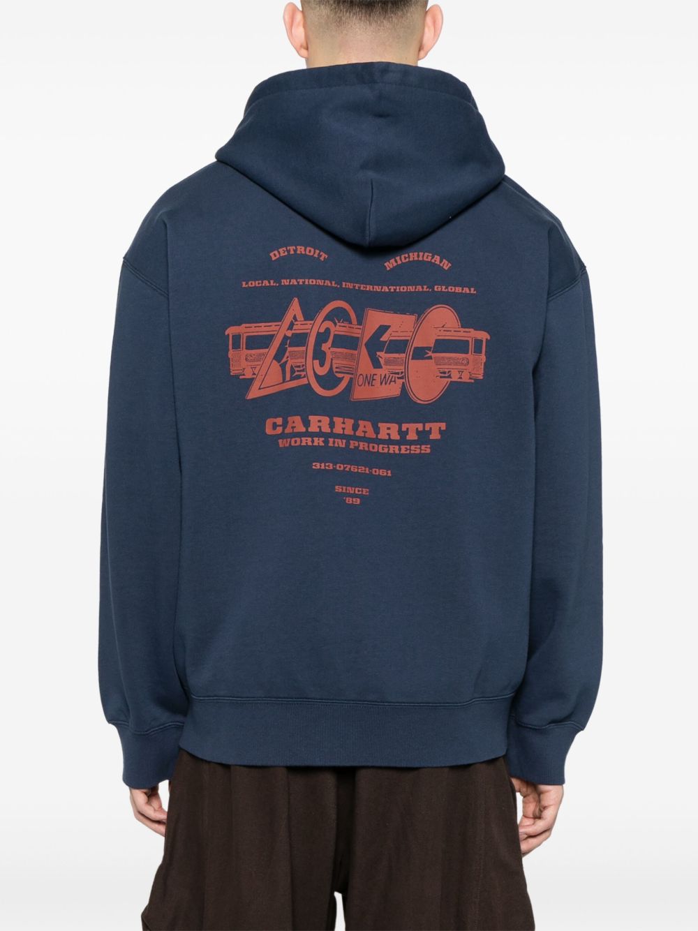 CARHARTT WIP PRE – Hoodie zippé navy logo