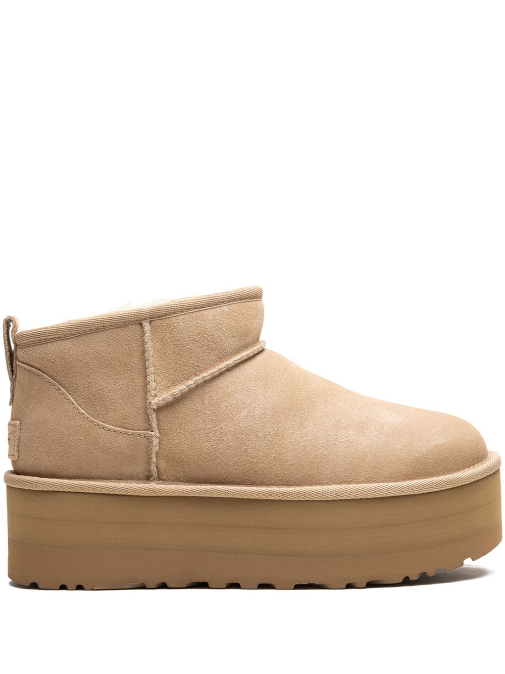 UGG AUSTRALIA – Bottines Platform en suède beige