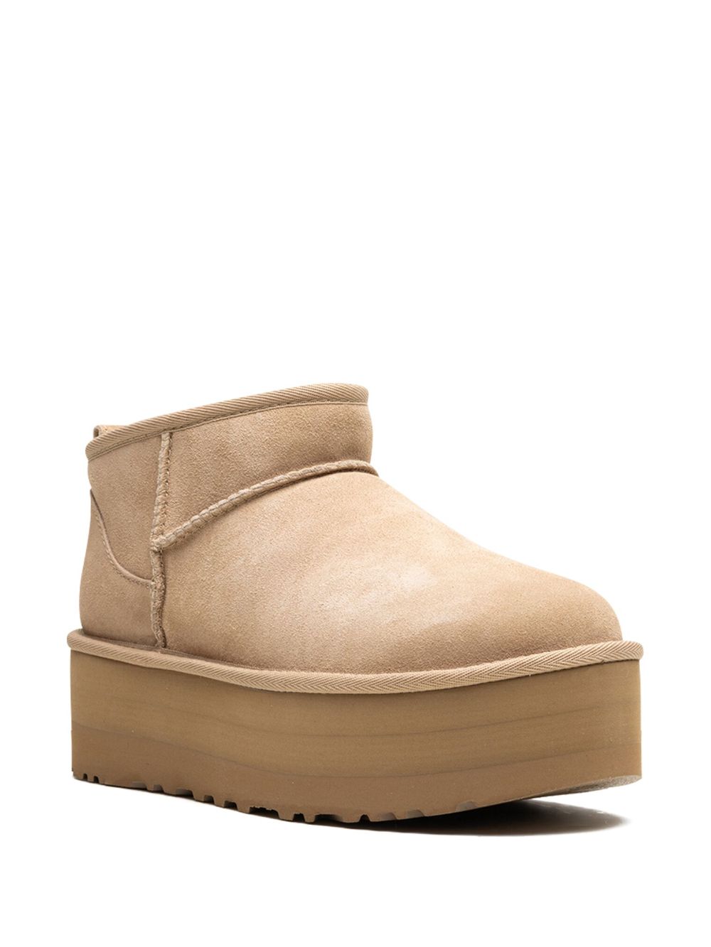 UGG AUSTRALIA – Bottines Platform en suède beige