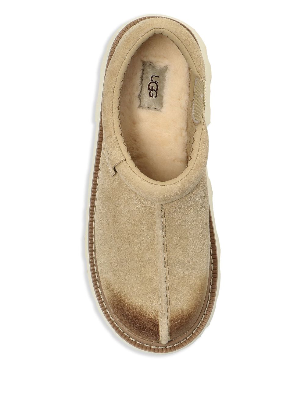 UGG AUSTRALIA – Sandales en suède beige à semelle crantée