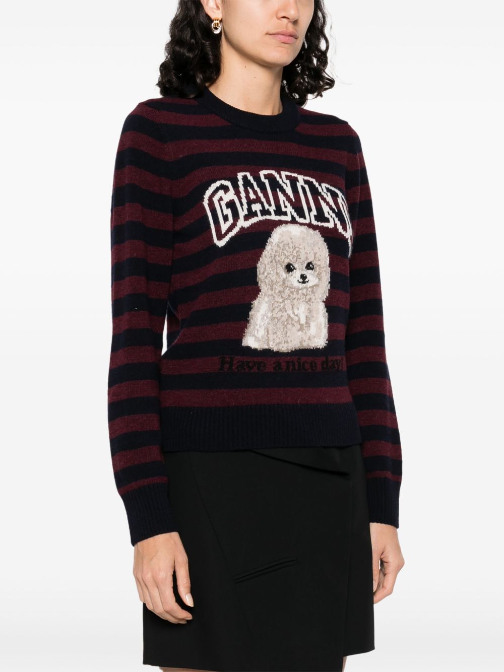 GANNI – Pull rayé Poodle