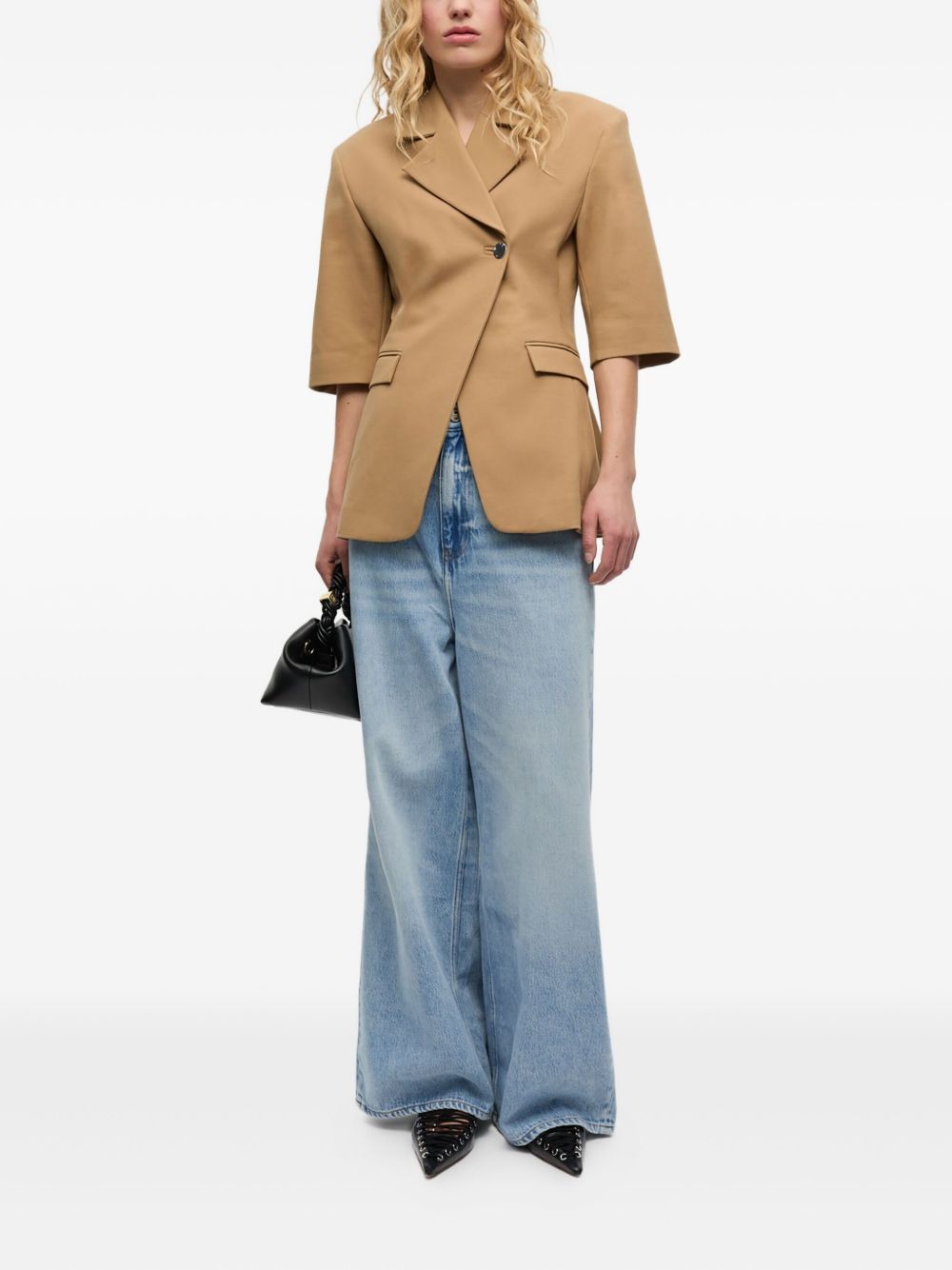 GANNI – Jean large en denim de coton biologique bleu clair