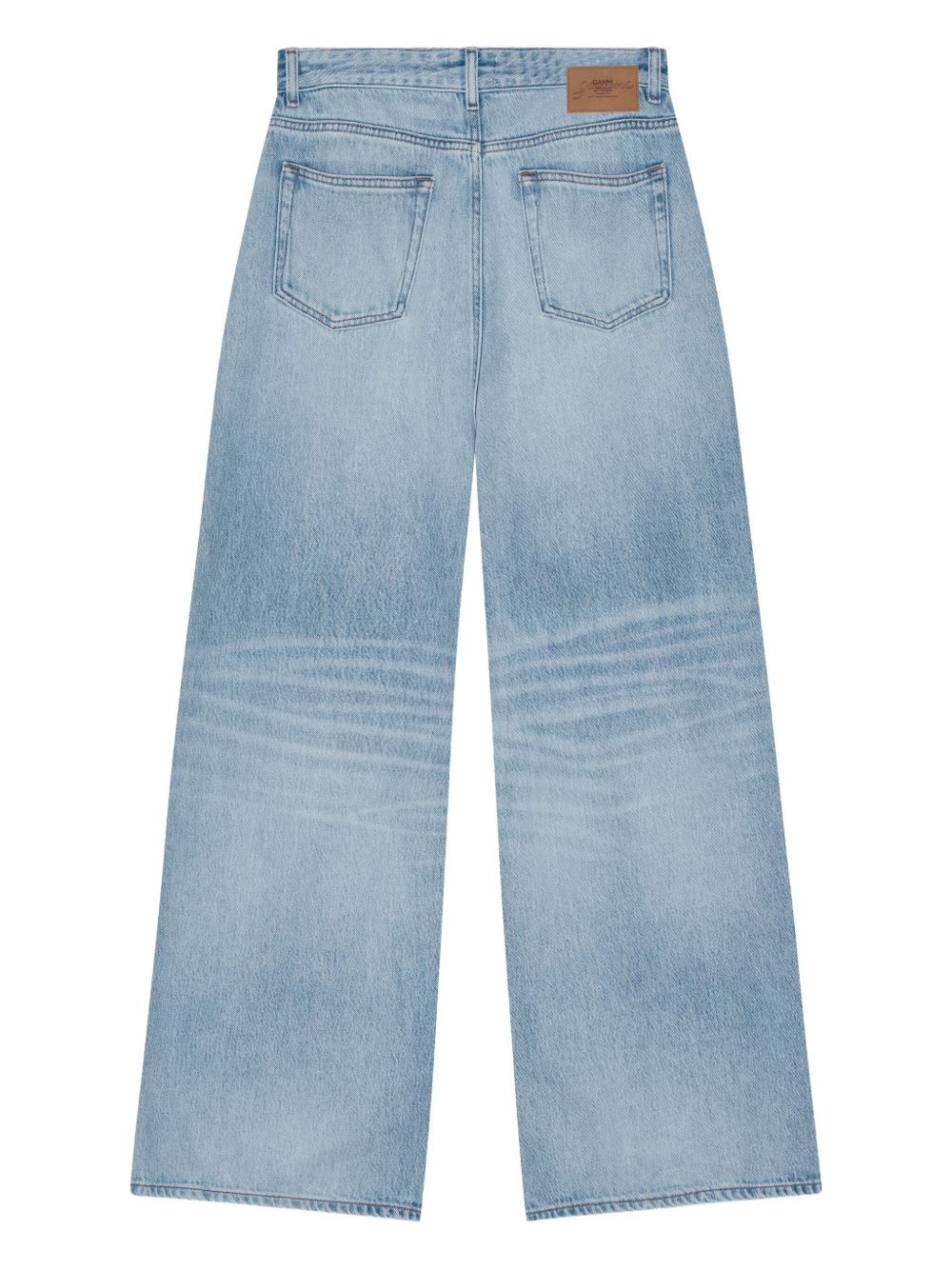 GANNI – Jean large en denim de coton biologique bleu clair