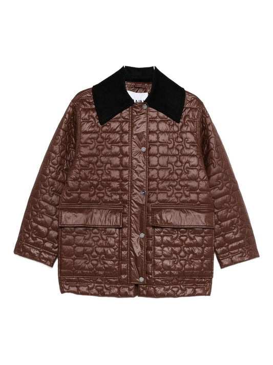 GANNI – Quilted Nylon Jacket à col contrastant