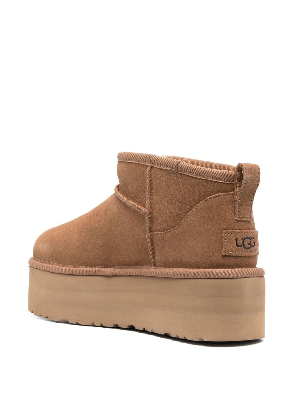 UGG AUSTRALIA – Bottines Platform en suède marron