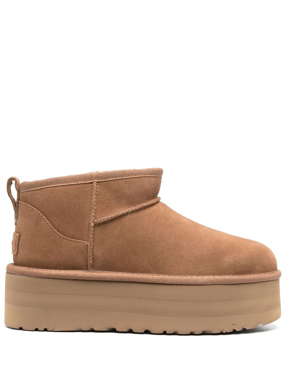 UGG AUSTRALIA – Bottines Platform en suède marron