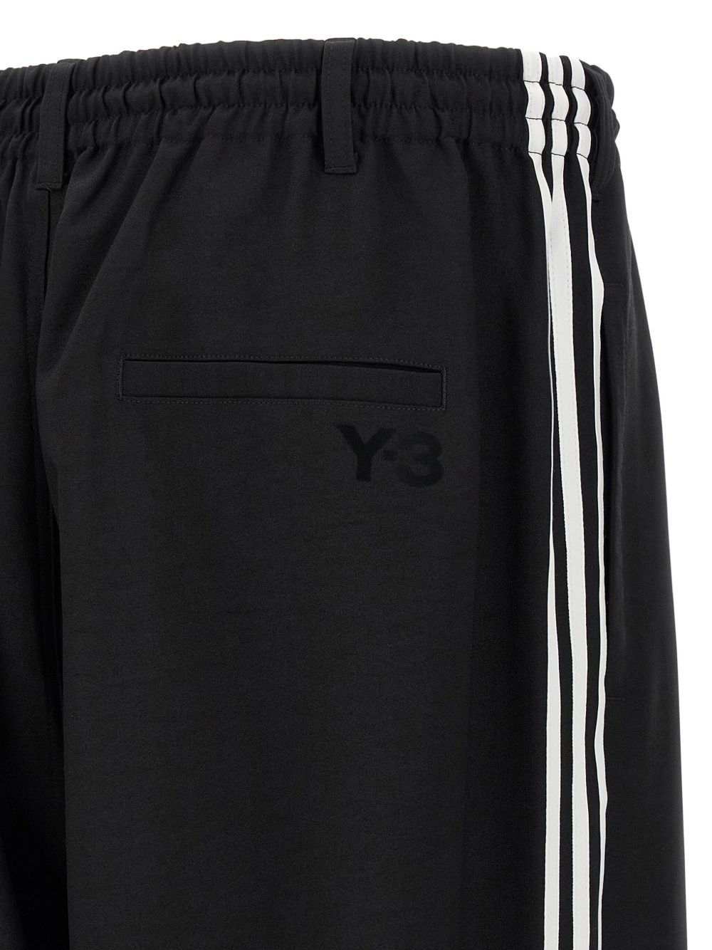 Y-3 – Pantalon de survêtement noir à bandes latérales