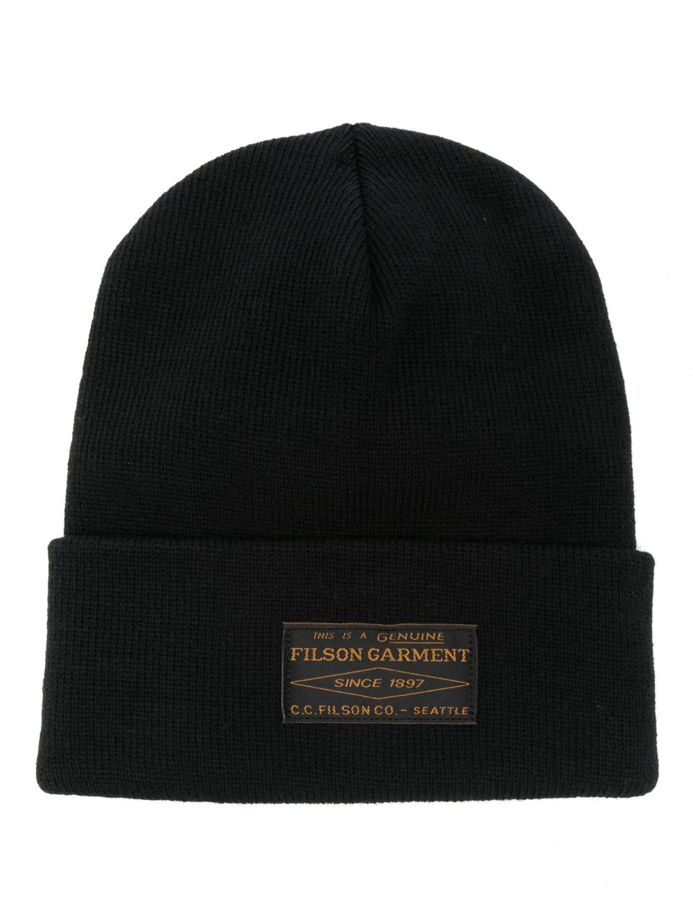 FILSON – Bonnet en maille noire à patch logo