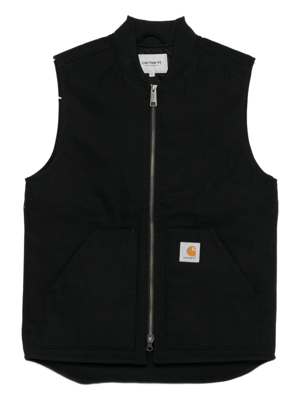 CARHARTT WIP MAIN – Gilet zippé noir en coton