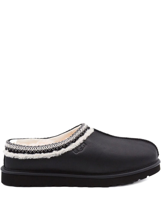 UGG AUSTRALIA – Mules Tasman en cuir noir