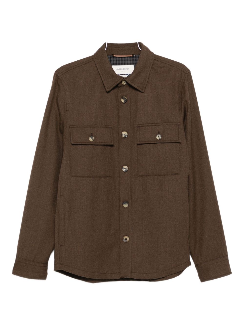 JACOB COHEN – Veste chemise en laine marron