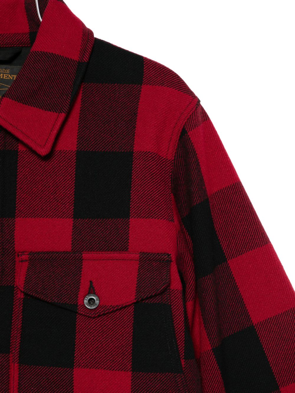 FILSON – Veste en laine à carreaux rouges