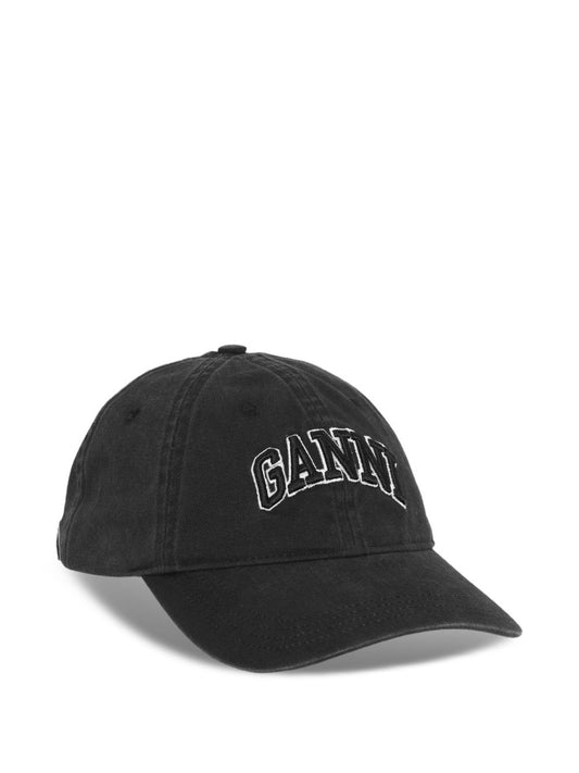 GANNI – Casquette noire à logo brodé