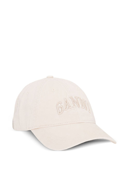 GANNI – Logo Baseball Cap écru