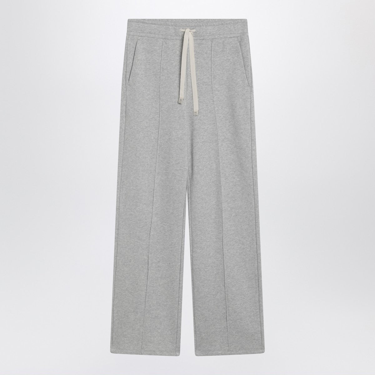WEEKEND MAX MARA – Pantalon en coton gris à cordon