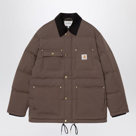 CARHARTT WIP – Veste matelassée marron col velours