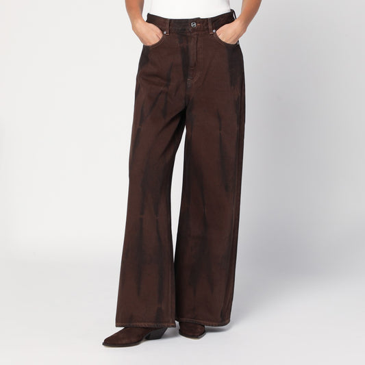 GANNI – Jean baggy large marron