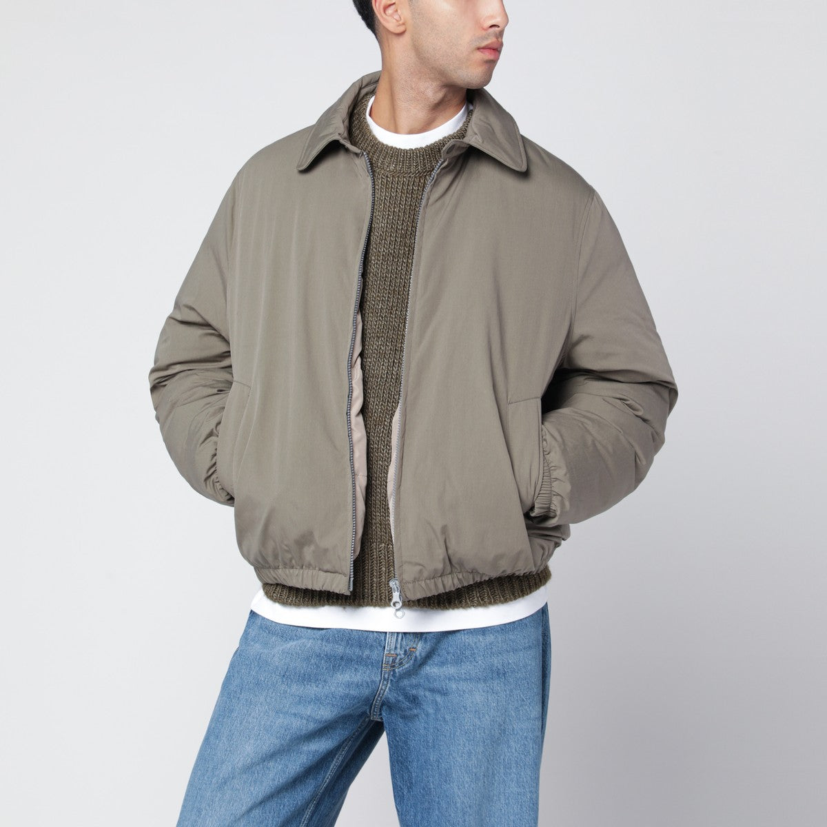 OUR LEGACY – Blouson zippé marron/taupe