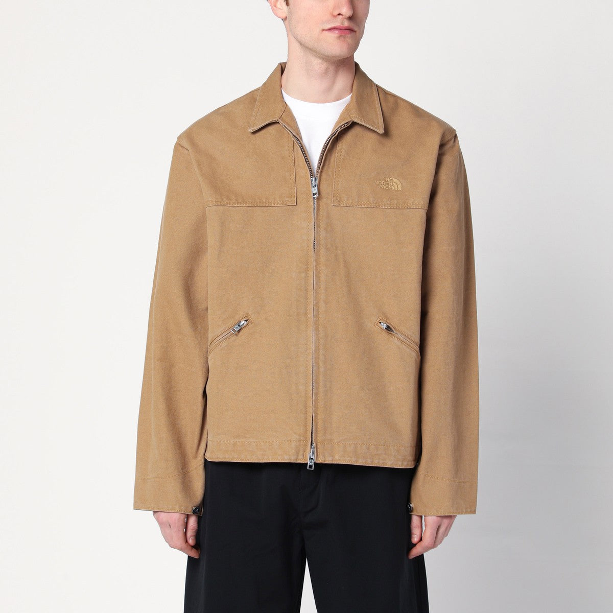 THE NORTH FACE – Veste zippée beige